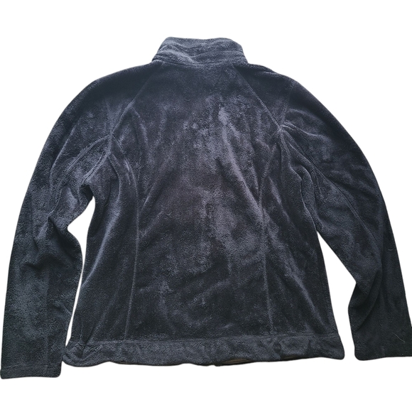 Lands’ End Black Fleece Full Zip Jacket XL 18-20 Women’s Warm Cozy Soft Plush - Picture 3 of 9